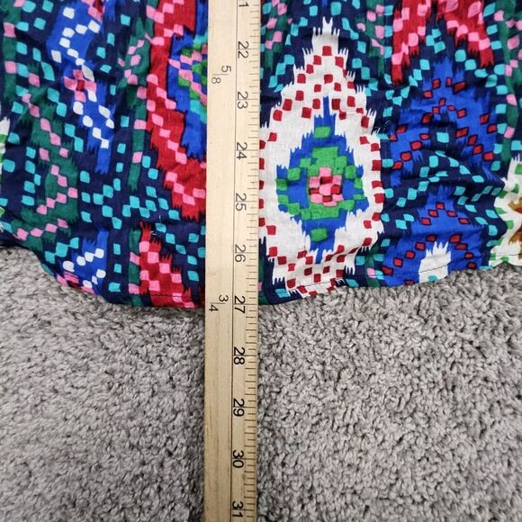 Anthropologie Maeve Blouse Womens Size 8 Topoxte Dropwaist Ikat Western Aztec‎ - Picture 8 of 10